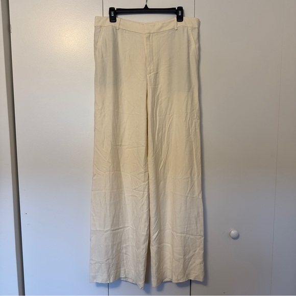 Ralph Lauren Pants - Ralph Lauren Cream Wide-Leg Trousers